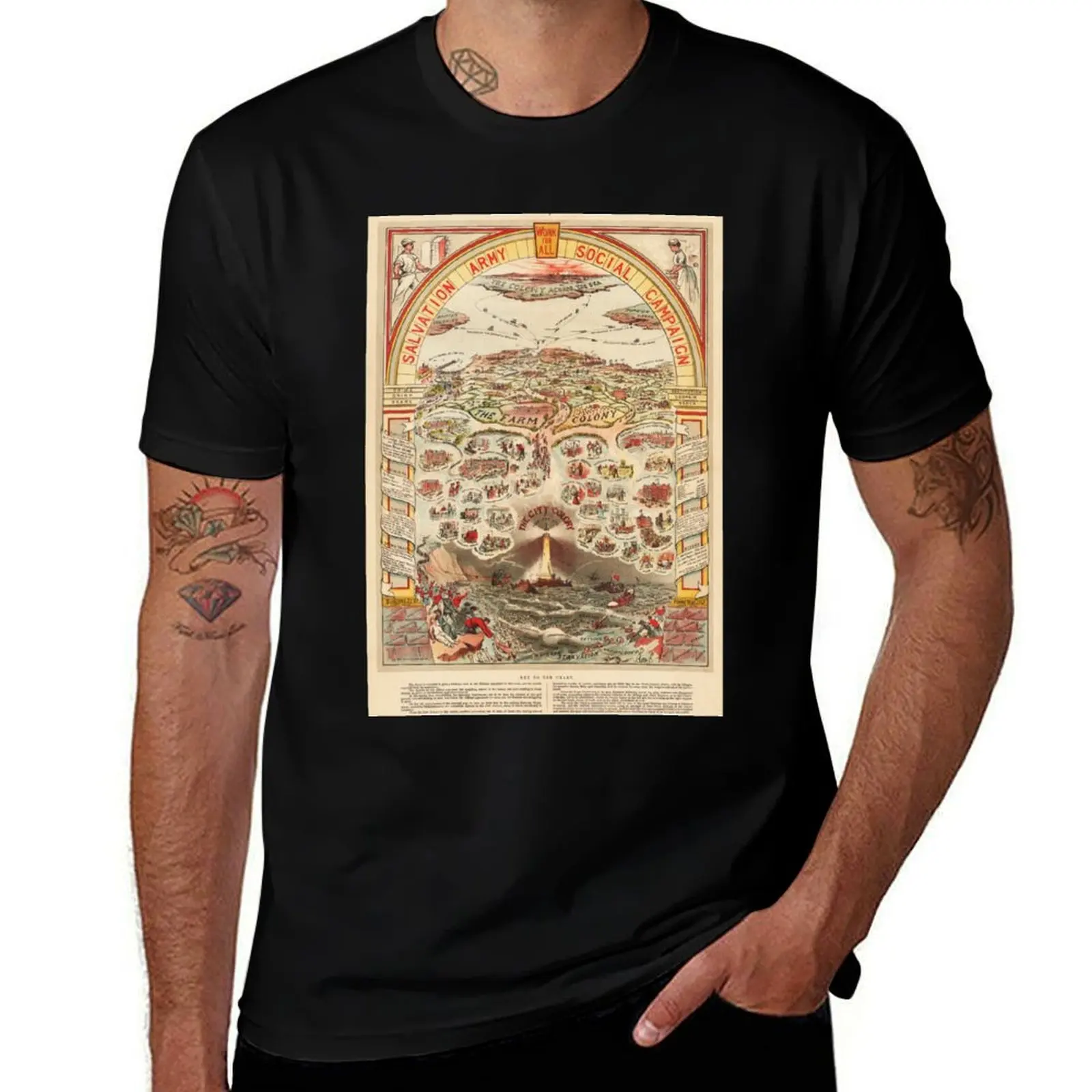 In Darkest England and the Way Out - General Booth T-Shirt Basic Lightweight Short Sleeve Tee