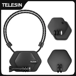 TELESIN Magnetic Camera Neck Holder Mount Hanging Bracket Quick Release for GoPro 12 11 10  Action 4 insta360 X3 Action Cameras