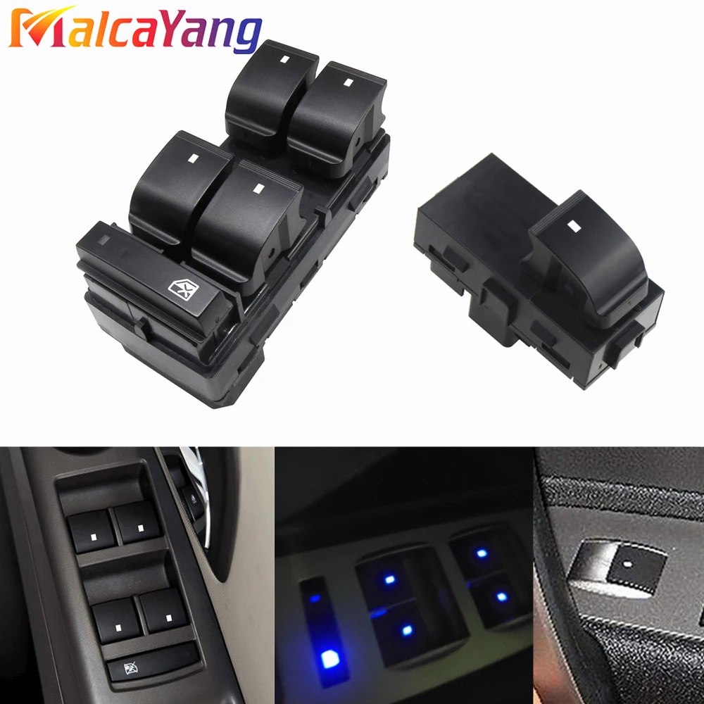 For Chevy Silverado GMC Sierra Traverse HHR Yukon Buick Driver Passenger Power Window Lifter Control Switch Regulator Button