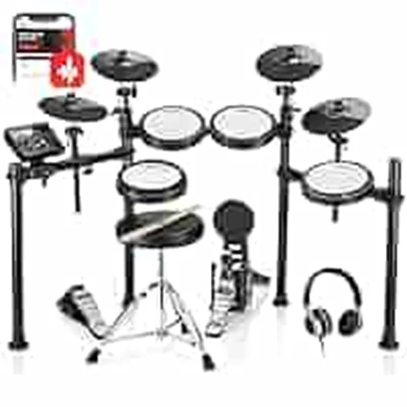 

BRAND NEW Donner DED-200X Electronic Drum Set, Electric Drum Kit with Quiet Mesh Drum Pads, 2 Cymbals w/Choke, 31 Kits and 450+