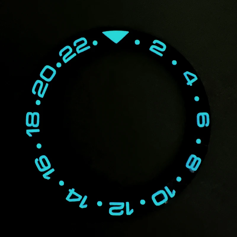

38mm*30.6mm Watch Ceramic Bezel Insert BGW9 Luminous Fit SKX007 SKX009 Tuna Canned Diving Turtle GMT SUB YACHT-MAST Watch