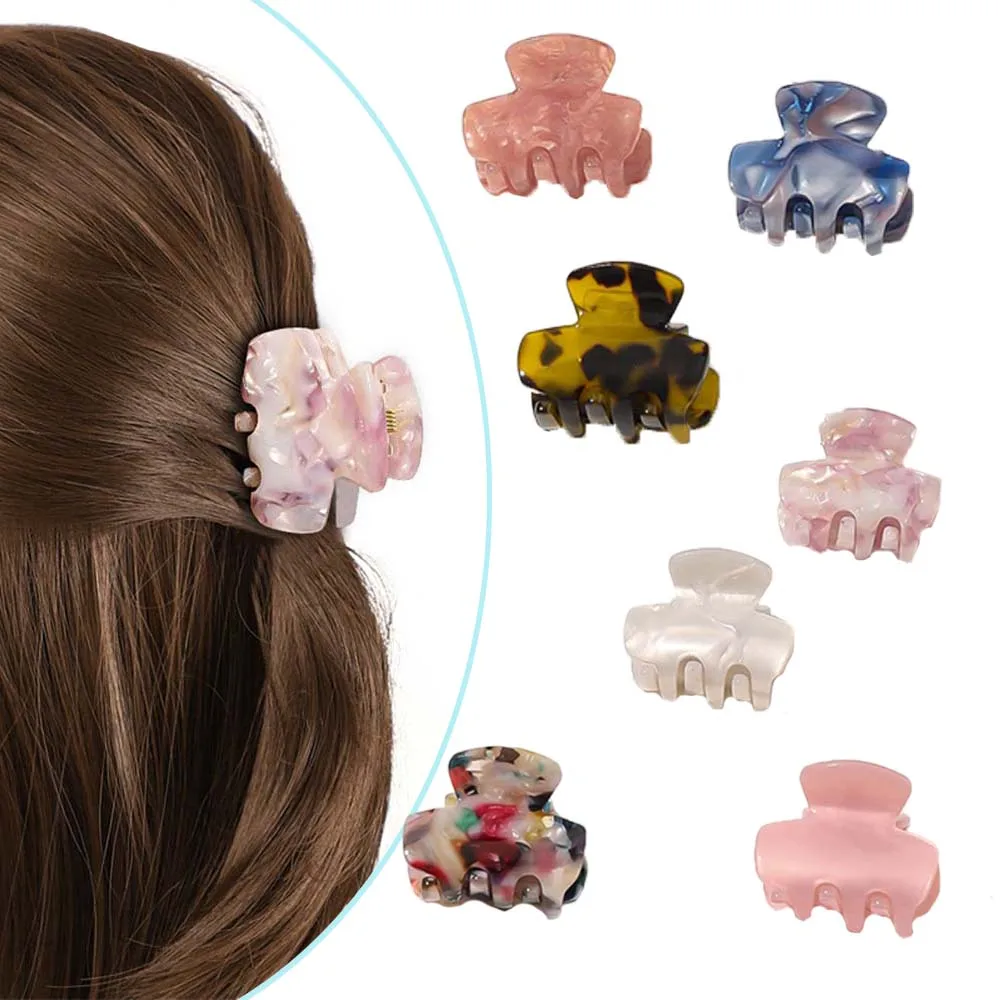 Korean Temperament Marble Textured Small Women Barrettes Hairpins Hair Claw Hair Accessories