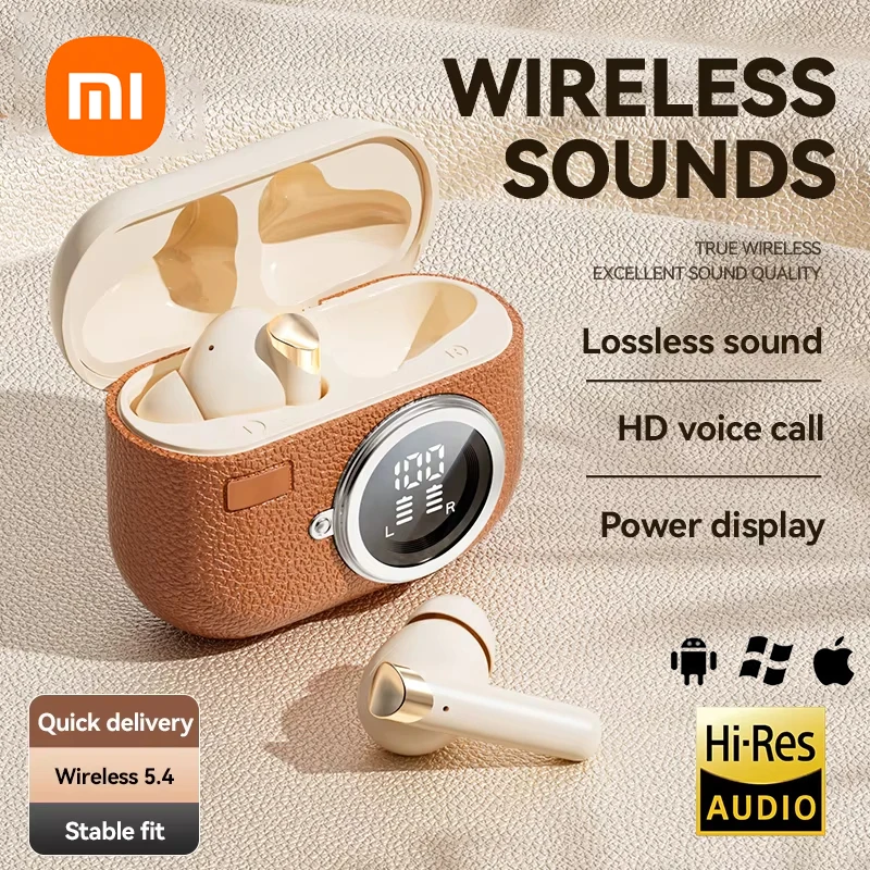 Xiaomi 2025 TWS ワイヤレスイヤホン 5.4 Bluetooth 36 時間再生スポーツイヤホン LED ディスプレイヘッドフォン内蔵マイク