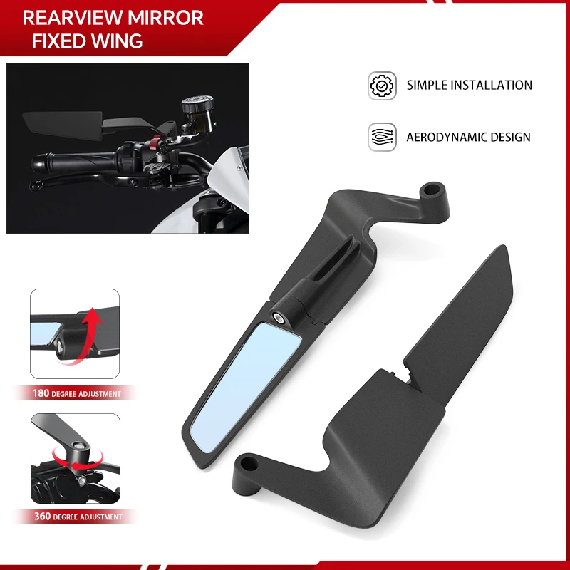 

Rearview Mirrors For CB750 HORNET X-ADV 750 CB650R CB1000R Motorcycle Modified Adjustable Rotating Side Wind Wing Rear Mirror