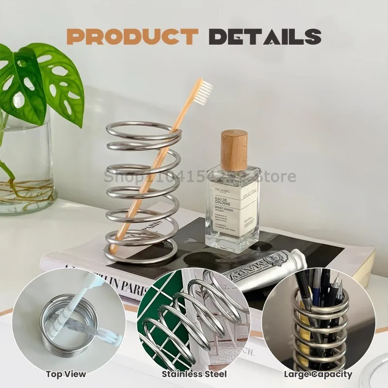Edelstahl Zahnbürste Halter Bad Zubehör Werkzeug Zahnpasta Make-Up Pinsel Lagerung Rack-Home Dekoration Pinsel Halter