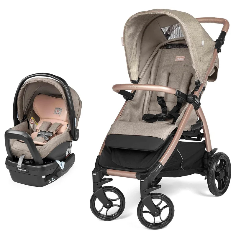 Peg Perego Booklet 50 Travel System - Includes Booklet 50 Baby Stroller and Primo Viaggio 4-35 Infant Car Seat - Made in Ita