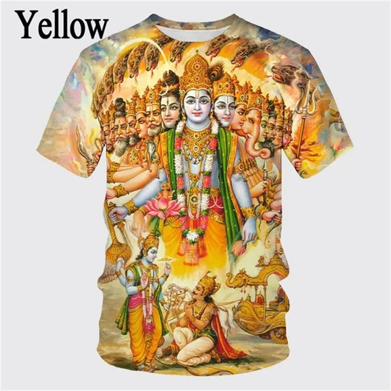 The Latest Hindu God Lord Shiva Men's And Women's 3D Printing T-shirts Cool Casual O Neck Short-sleeved New T-shirts Clothing