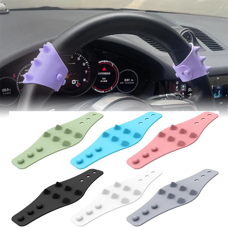 

1Pc Steering Wheel Anti-Slip Grip Enhancer With Center Return Aid - Steering Wheel Corrector For Improved Control & Safety, Fits