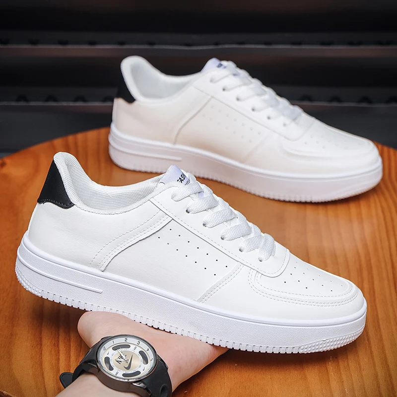 

MODX white sneakers, men's trendy casual sports shoes, versatile sports board shoes