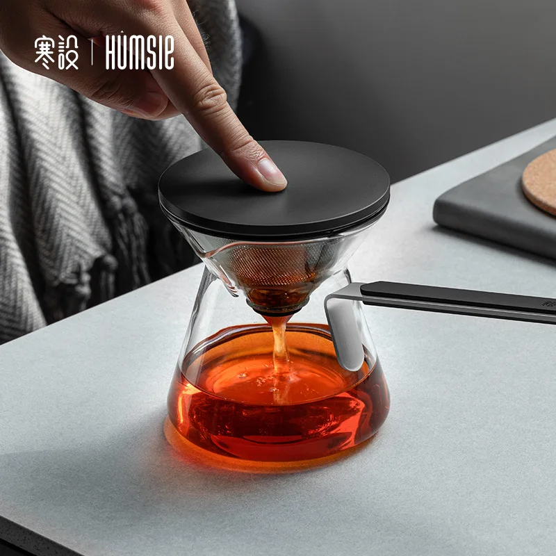 

Magnetic press type glass cup brewing teapot high-end tea water separation filter kettle teacups