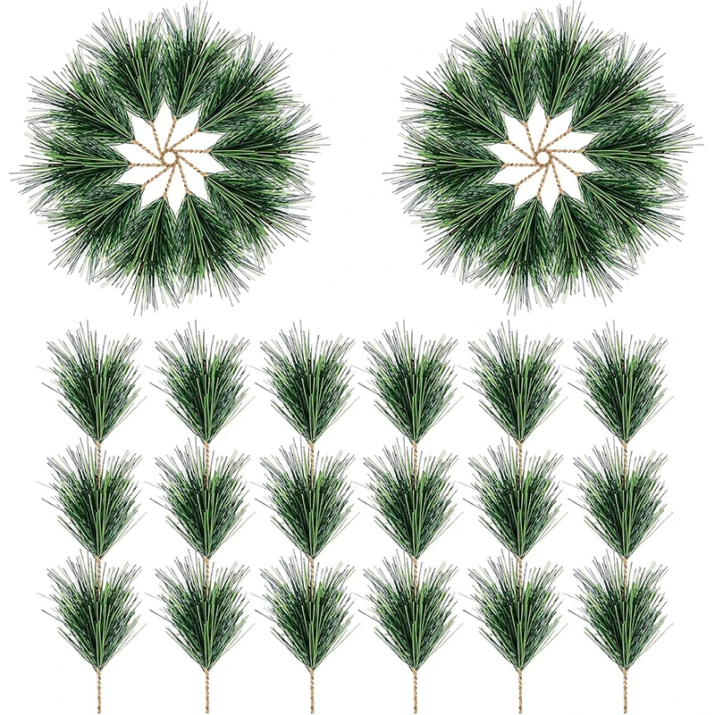 30/50 Stück künstliche Tannennadel, 11 cm Zweig, grüne Pflanze, Tannennadel für Garten, Party, Heimdekoration, DIY, Weihnachten, Hochzeit, Dekoration – Detail 1