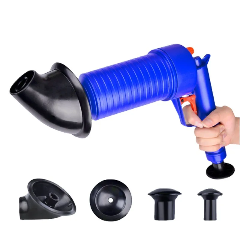 Air Power Drain Blaster Gun High-pressure Manual Sink Plunger Opener Bathroom Toilets Closestool Pipe Dredging Clean Pump Tools