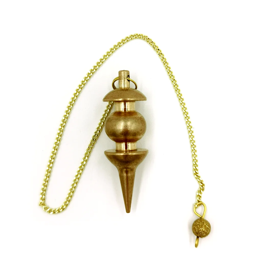 Pendulum Metal for Dowsing Pendulo De Spiritual Point Divination Healing Tool Wicca Balancing Pointed Cone Pendant