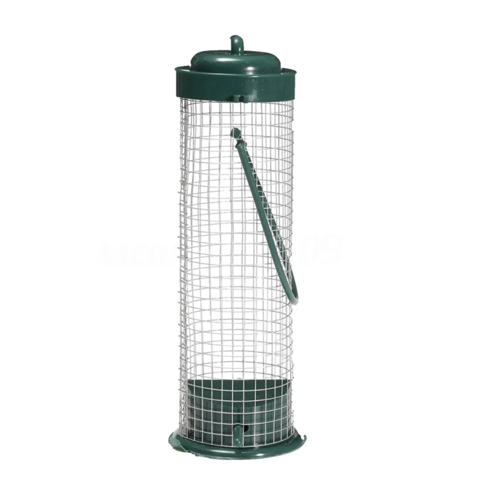 

Plastic Bird Feeder Transparent Window Hanging Tube For Parrot Outdoor Seed Feeding Durable Clear Housing Pet Feeding Tool