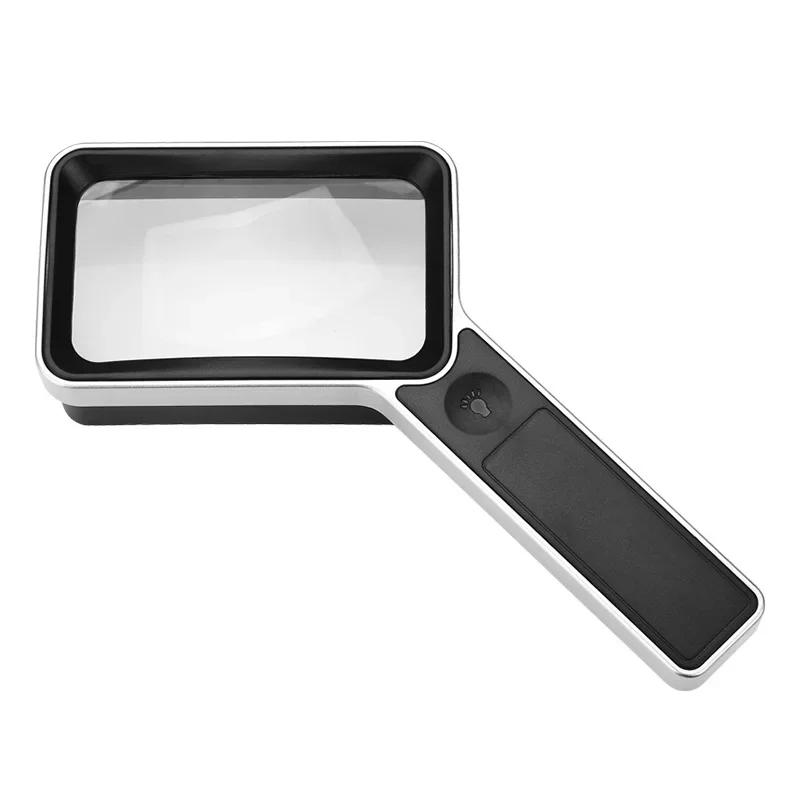 Magnifier for elderly reading, high-definition reading glasses, high-power handheld with light, charging 100, portable, 1000