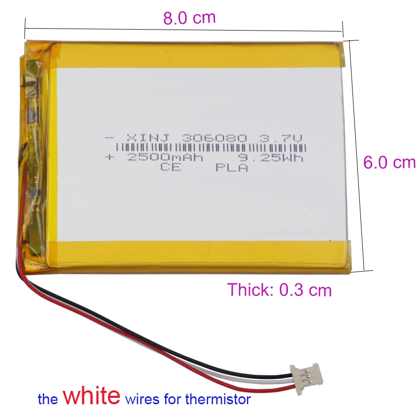 بطارية ليبو قابلة لإعادة الشحن ، باور بانك ، 3Pin MOLEX ، المكونات ، p ، PSP ، DVR ، دي في دي ، GPS ، الكتاب الإلكتروني ، Tagus ، Gaia Eco ، ips ، من من نوع gah ، 9.25wh