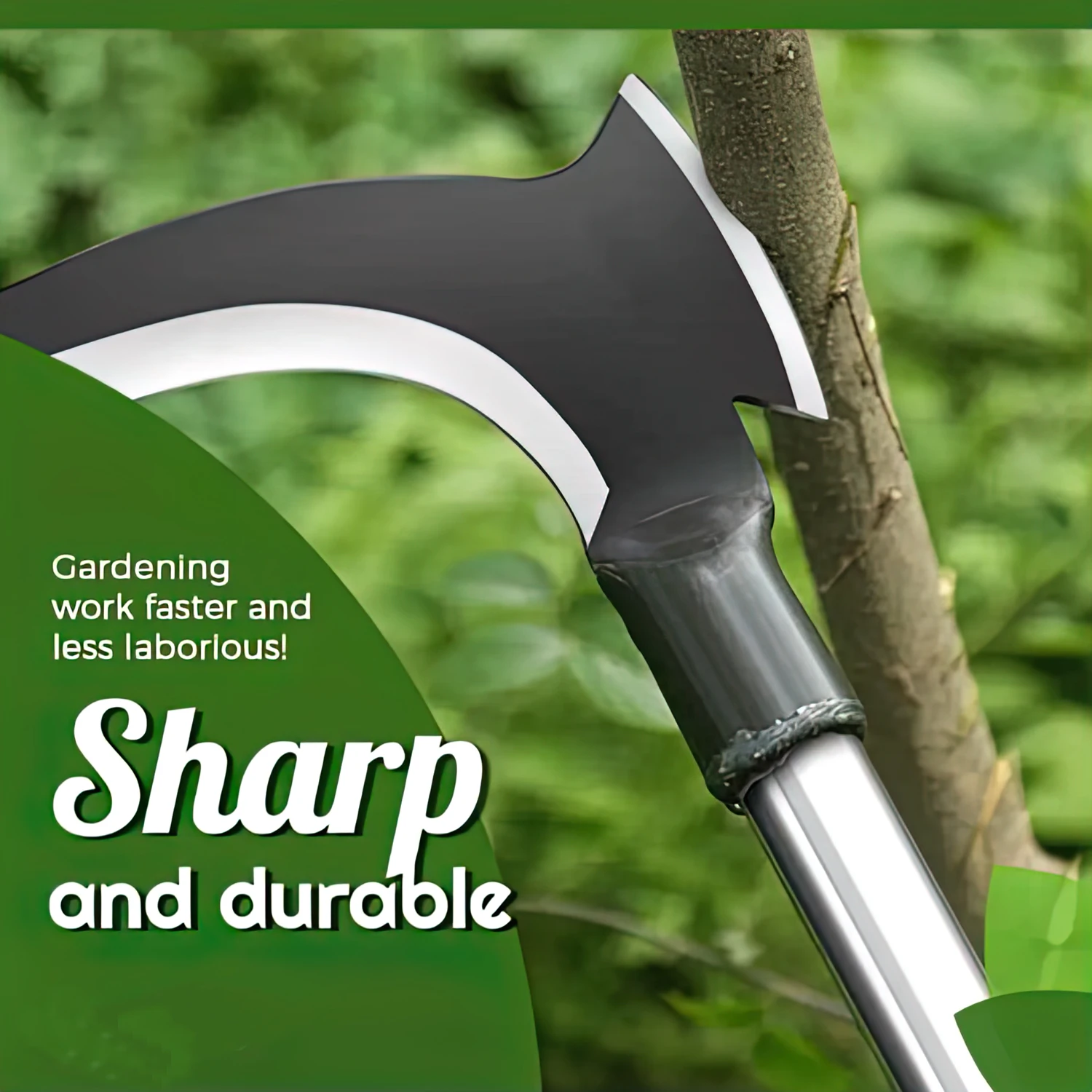 Double cut agricultural weeding Mowing double cut sickle head Cutting tree gardening sickle head agricultural outdoor woodcutter