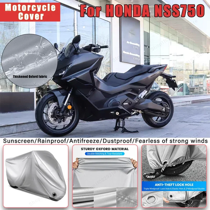 

For HONDA NSS750 No Ear Motorcycle Cover - Outdoor Full Body Protection, Waterproof Dustproof Sunscreen Moto Accessories