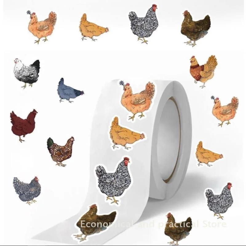 Poultry Hen Roll Roll Stickers Cartoon Animal Chick Pattern Stickers Seal Stickers Sticky Notes Stickers Decorative Handbook