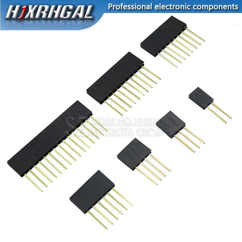 10 sztuk 2/3/4/6/8/10/15 Pin 2,54 mm Możliwość układania w stosy Długie nogi Femal Header dla Arduino Shield