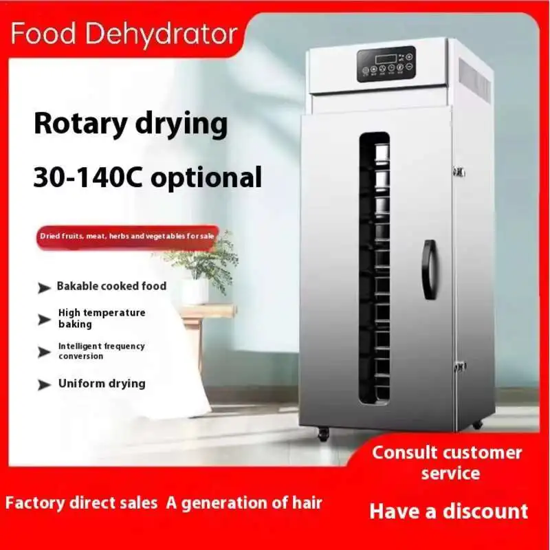 Food Commercial Drying Machine Large Commercial Intelligent Rotary Dryer For Uniform Drying Of Fruits Vegetables