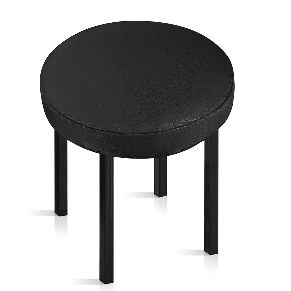 

2Pcs Round Stool Cover Black Chair Seat Covers for Dining Home Office Bar Stretch Elastic Non Slip Wear Tear Protection