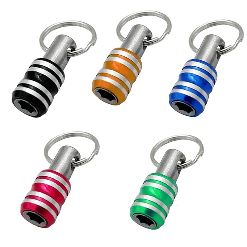 1/4inch Hex Shank Screwdriver Bits Holder Extension Bar Drill Screw Adapter Quick Release Keychain Easy Change Hand-held Drill