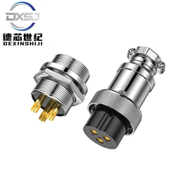 Industrial gold plated aviation plug joint GX16-2-core 3-pin electrical source 4/5/6-core 10 aviation socket