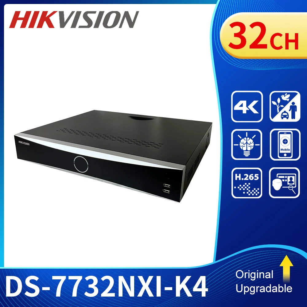 

Hikvision DS-7732NXI-K4 4K 32ch AcuSense NVR Facial Recognition Network Video Recorder with 4 SATA Ports H.265+ Hik-Connect