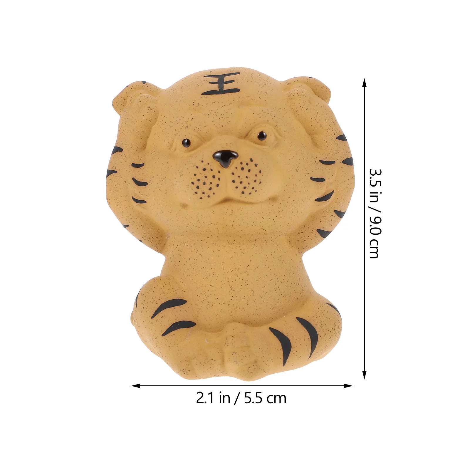 

Car Christmas Decor Adorable Mini Tiger Ceramic Tea Pet Desktop Ornament Decoration Table