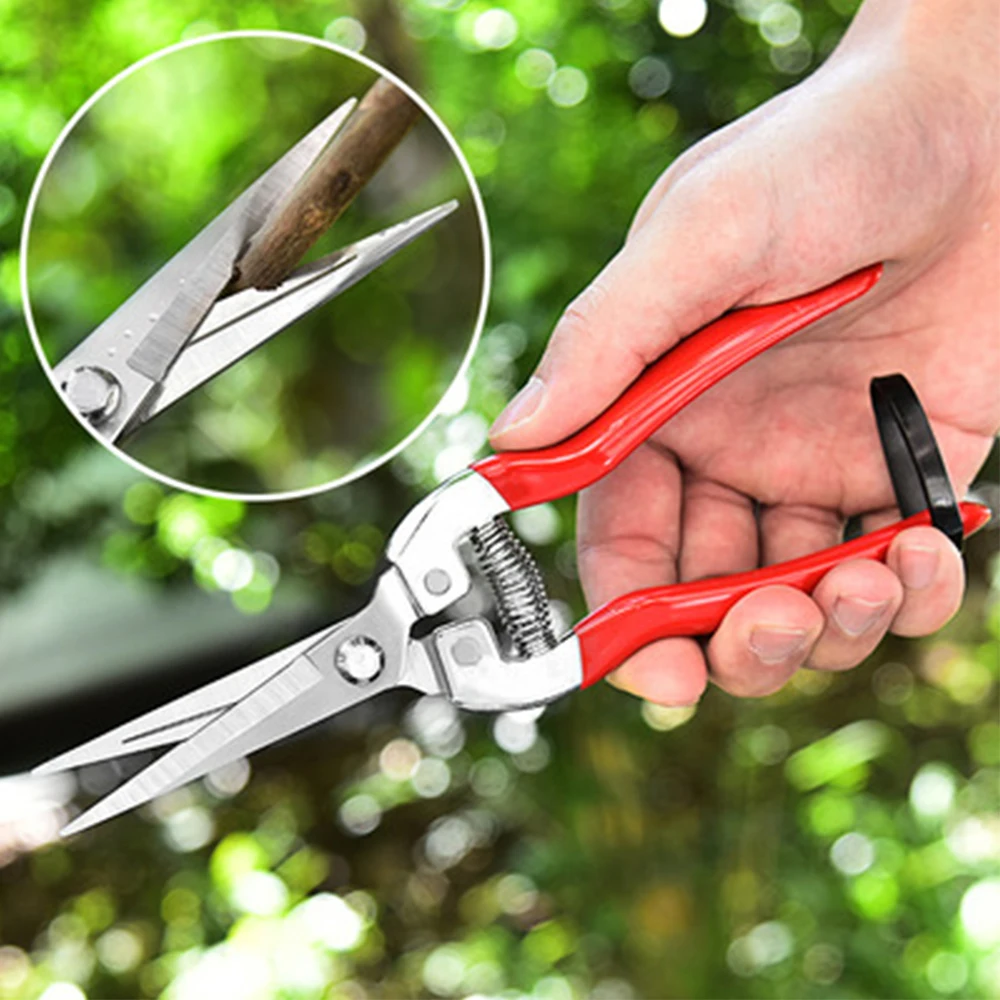 Gardening Hand Pruner Garden Scissors Pruning Shears Cutter Pruning Snips Leaf Trimmer Straight Florist Scissor Tool For Plants