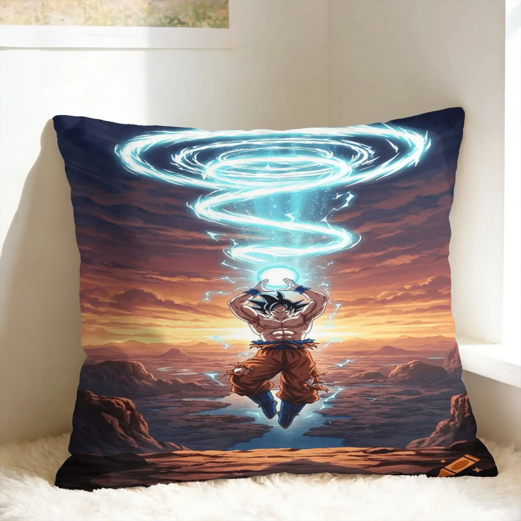 Pillow Cover D-Dragon Anime  Fashion Pillow Case For Sofa Couch Bed Living Room Pillowcases