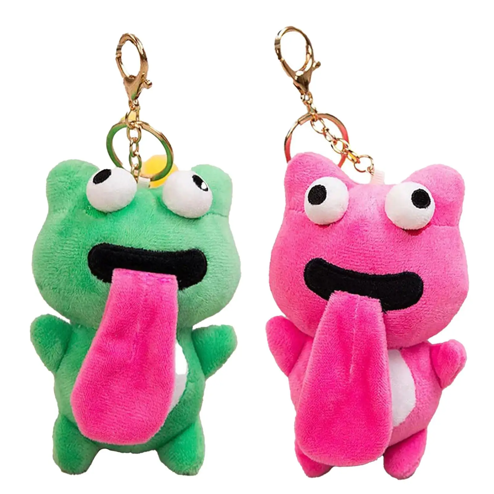 Cute Keychain Frog Plush Key Hanging Decors Handbag Pendant Car Bag Keychain