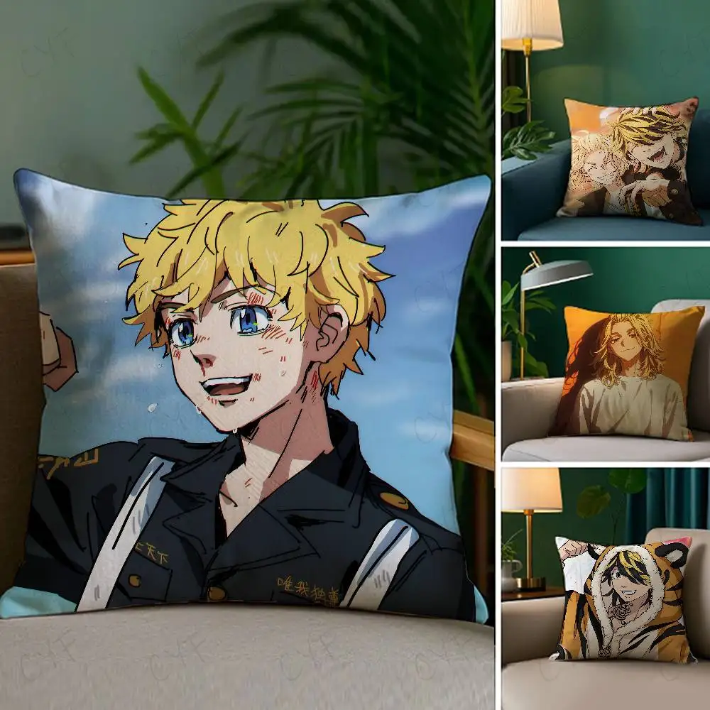 

Hot Anime T-Tokyo Revengers Pillow Case Custom Printed Brushed Fleece Pillow, Baby Skin-Touch, Eco-Friendly Dye-Sublimation Cush
