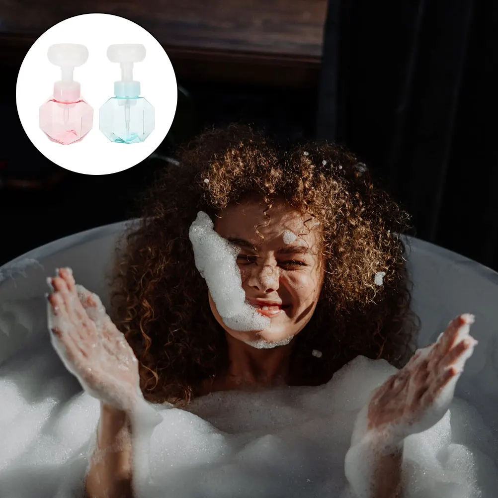 

2 Pcs Foaming Soap Sparkling Bottle Mousse Empty Pumps Lotion Dispenser Travel Hand Container Bottles