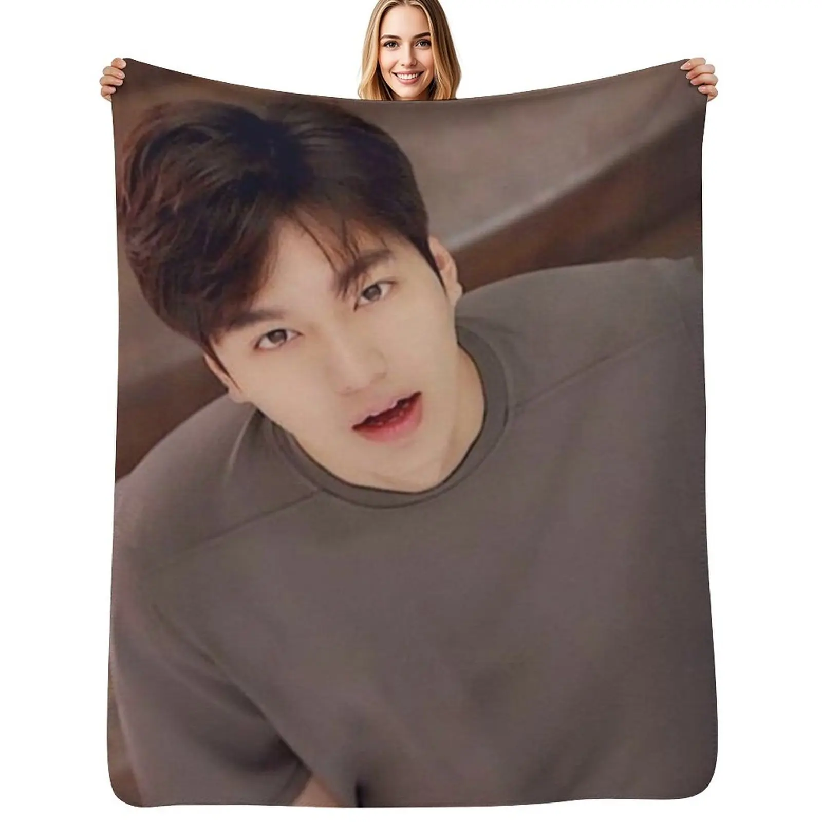 

Lee Min-ho Throw Blanket Shaggy Personalized Gift Bed anime Blankets