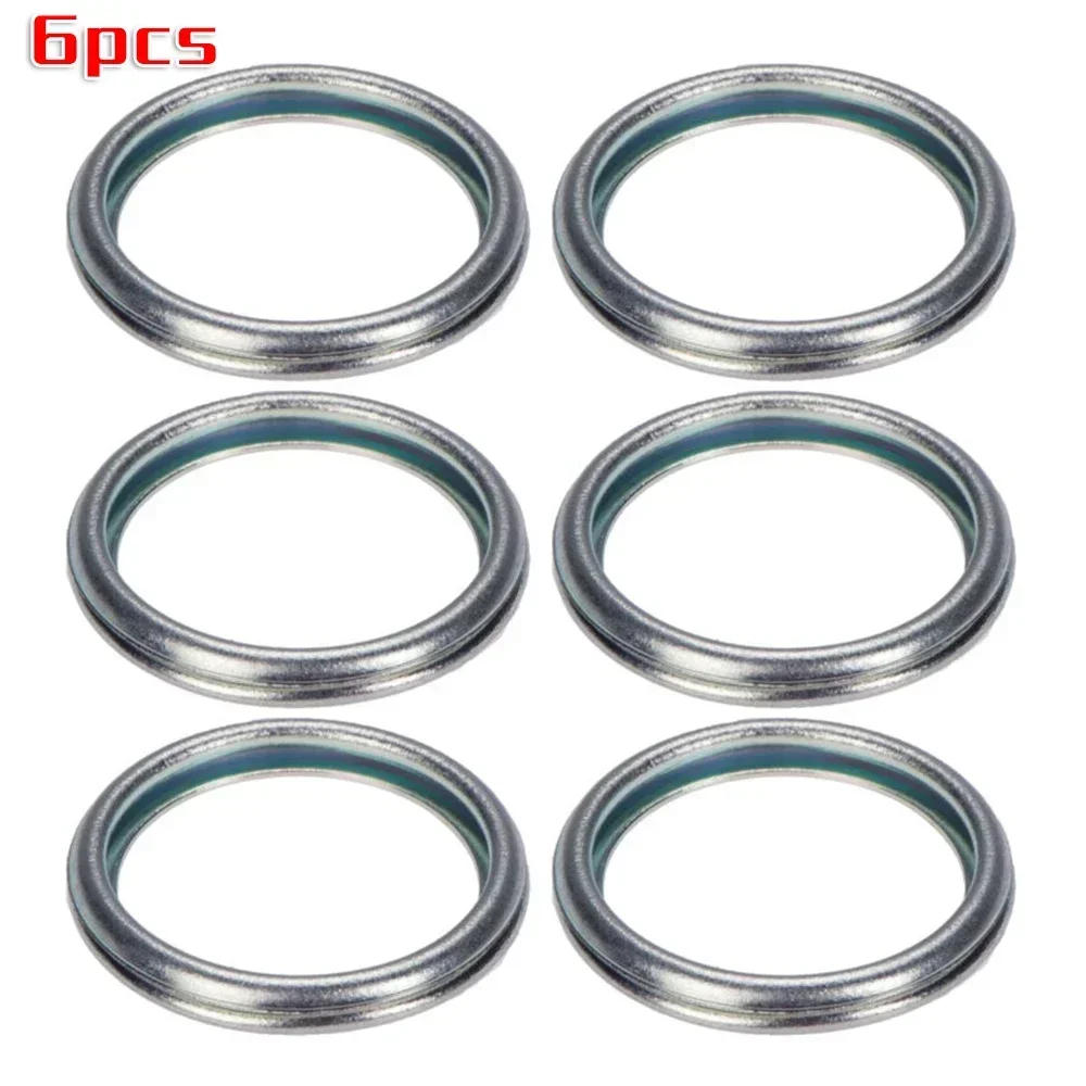 FINDME 6pcs Car Oil Drain Plug Crush Washer Gasket 16mm 803916010 Replacement For Subaru 2011-2018 Car Gaskets Accessories