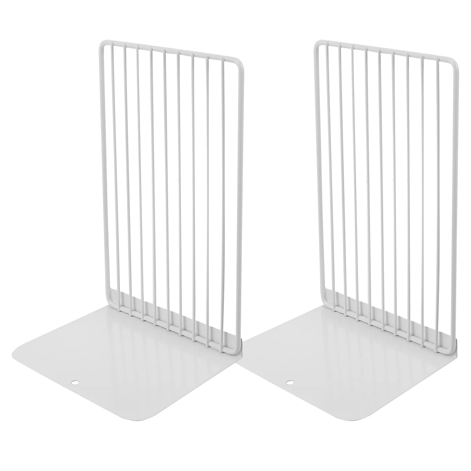 2Pcs Iron Bookends Book Shelf Holder Home Office Desktop Decor Chic Gift for Books Dvds Cds Racks
