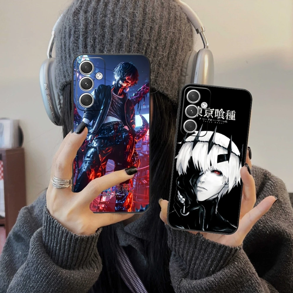 Tokyo Ghoul Kaneki Mobile Cell Phone Case for Samsung Galaxy S24 S23 S22 S21 S20 S10 S9 Plus FE Ultra Lite Black Cover Shell