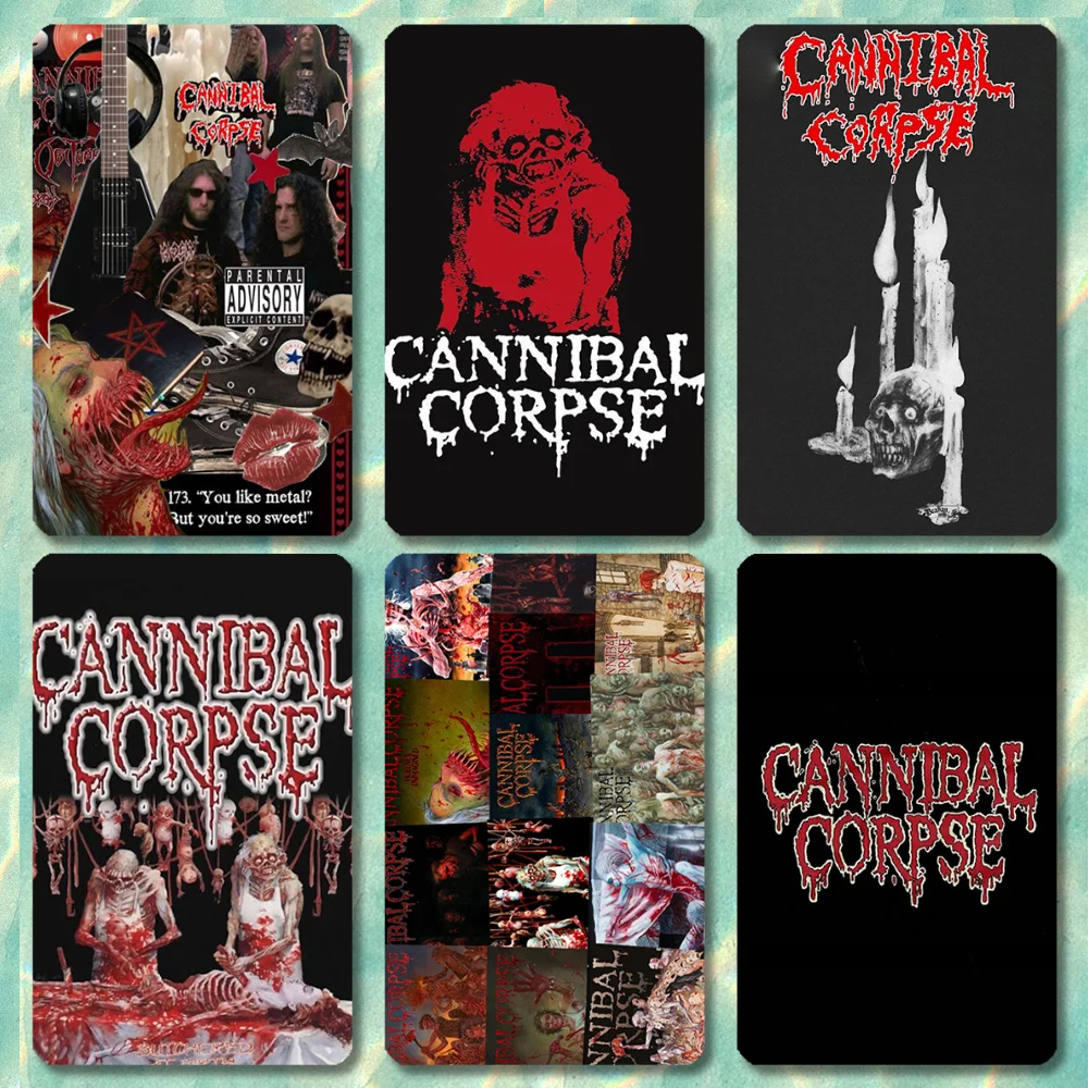 C-Cannibal C-Corpse Album Stickers Cartoon Credit Card Visa Debit Bank Charge Card Bus Metro Waterproof Sticker Decal Decoration