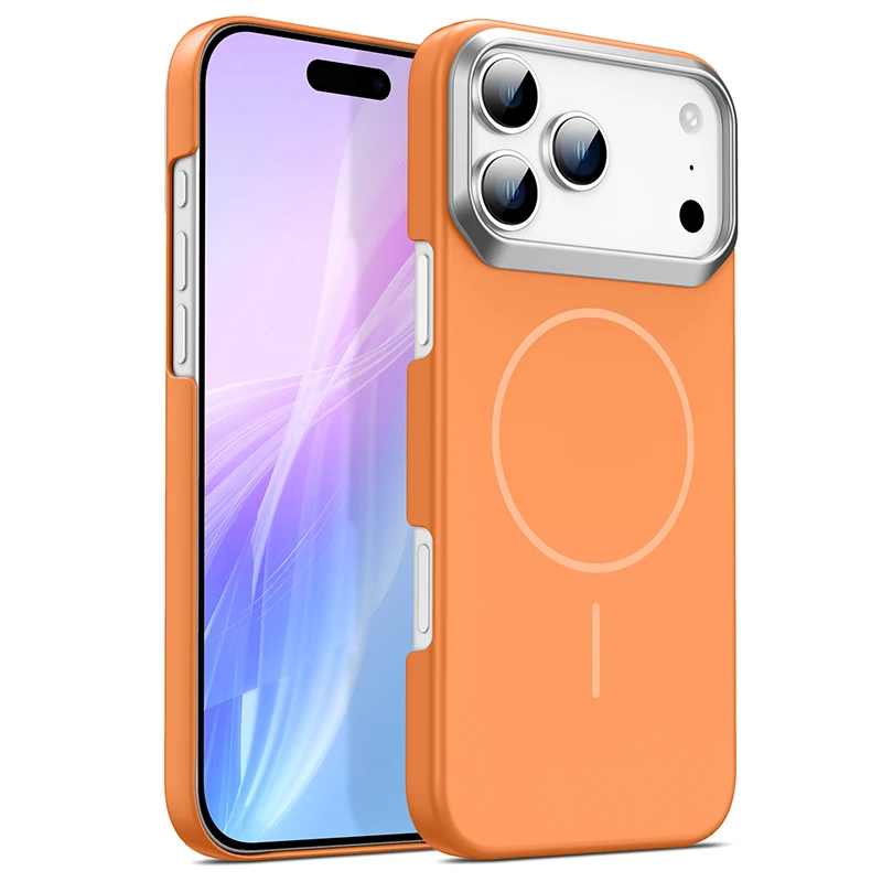 Neue einfarbige, mattierte, harte PC-Magnete, kabelloses Laden, stoßfeste Handyhülle für iPhone 17 Pro Max 17 Air Bumper Back Cover