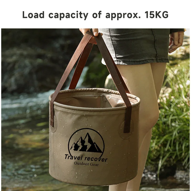 5L/10L/20L Car Folding Bucket Waterproof Foldable Sink Portable Travel Foldable Basin Camping Hiking Fishing Storage Bucket