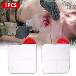 Square Medical Chest Seal Vented Dressing Bandage First Aid Kit Rescue Chest Seal Outdoor Emergency Medical Tool