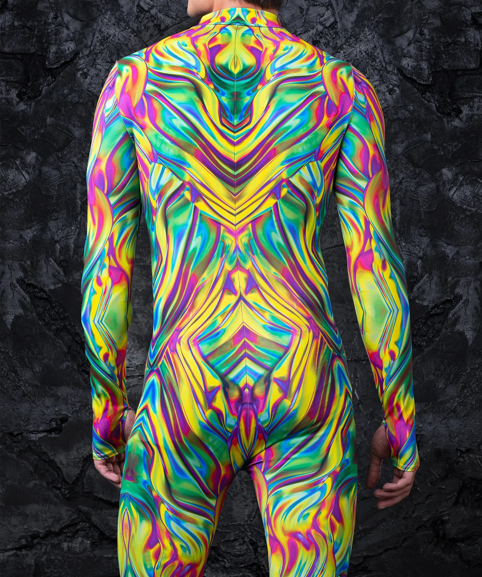 Bunte Punk-Regenbogen-Bodysuits für Halloween, Feiertagspartys, Cosplay, Elastisches Kostüm, Jumpsuit, Romper, Damen-Aerial-Yoga-Anzug, Zentai – Detail 36