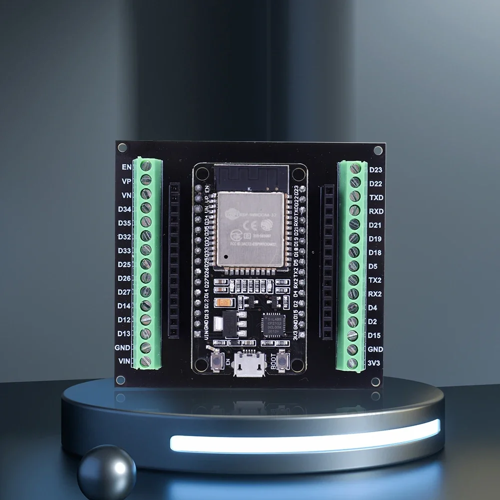 Module de développement ESP32 CP2102 NodeMCU-32S Lua 30 broches GPIO 1 en 2 modules GPIO WiFi Module basse consommation compatible Bluetooth