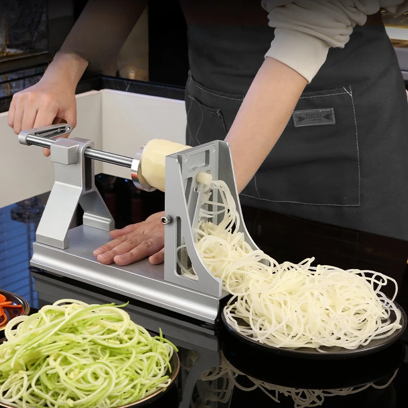 

Multifunctional Rotating Shredded Potatoes Grater Thousand Wire Grater Turnip Strip Slice Hand-Cranking Slicer Flaker Commercial