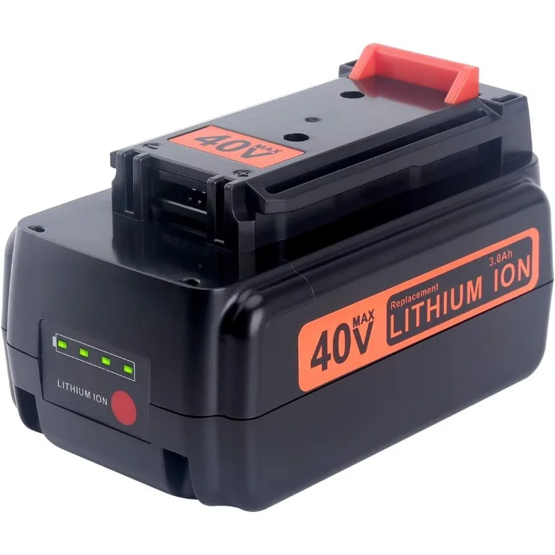 

Литиевая батарея 40 В MAX 3,0 Ач, совместимая с батареей Black & Decker 36 В/40 В Max LBX2040 LBX1540 LBX2540 LBXR2036