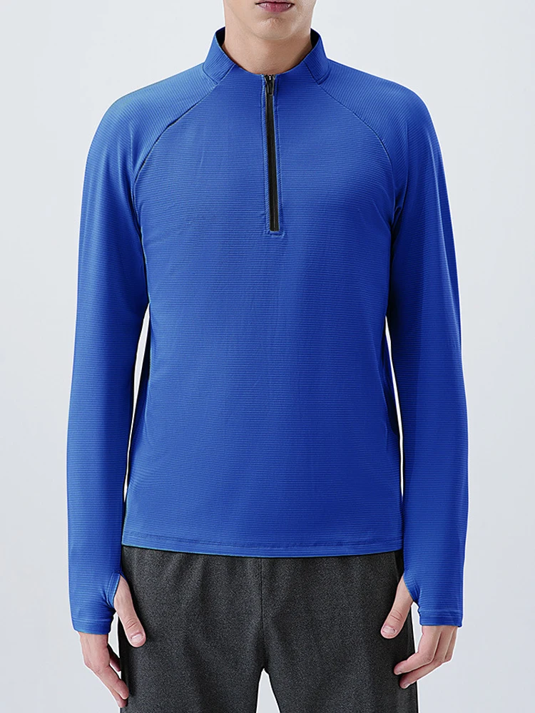 AliExpress QUESHARK (M-3XL)Men's Half Zip Quick Dry Long Sleeve Workout Tops Fitness Cycling Running Sports Tee Shirt Moisture Wicking Activewear