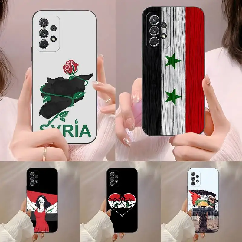 Syrian Syria Flag Phone Case Funda For Samsung A32 A21 A22 A30 31 A40 A42 51 A50 A52 53 A70 A71 A73 72 A80 A91 S10 Lite Shell