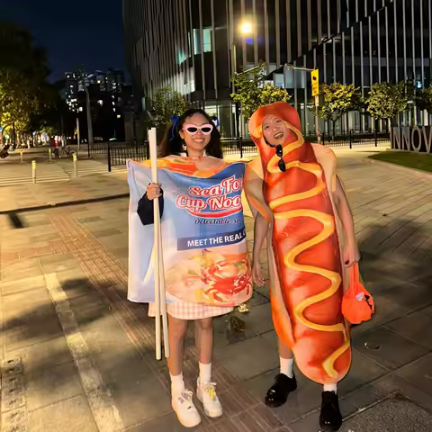 Annual Conference Cosplay Costume Women's Faion Food Role-plang Bar Men's Sle Abstract Funny Outfit Stage Costume